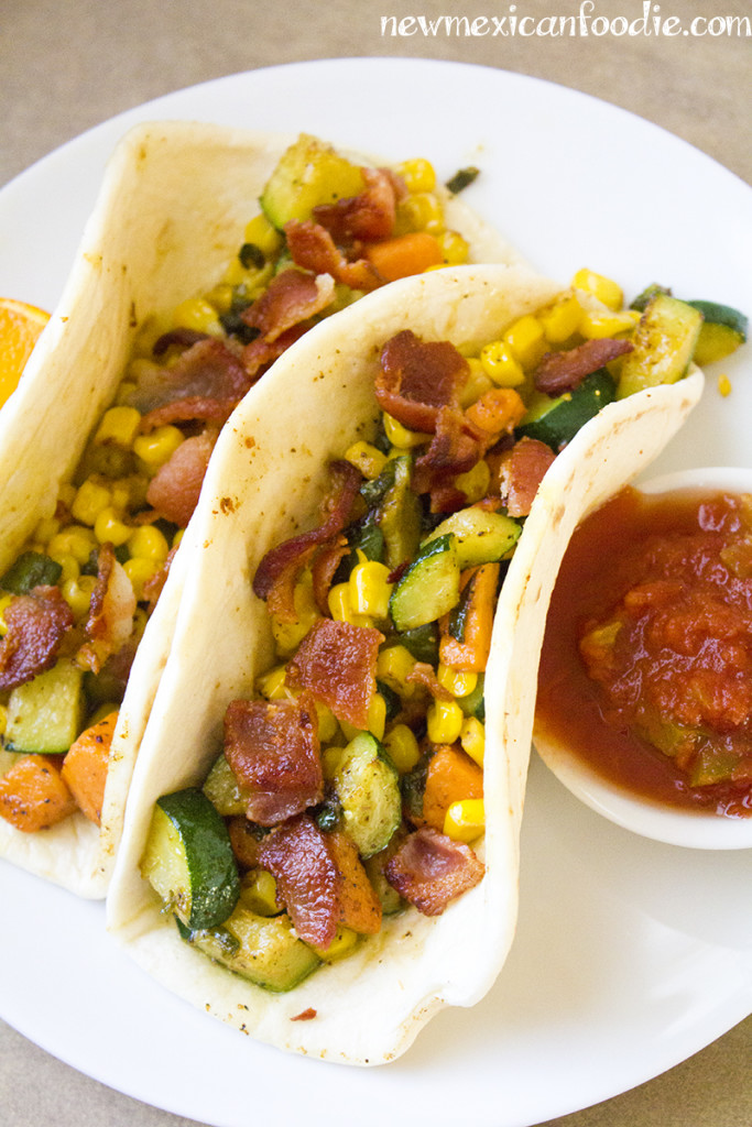 How to Make Calabacitas Breakfast Tacos | newmexicanfoodie.com