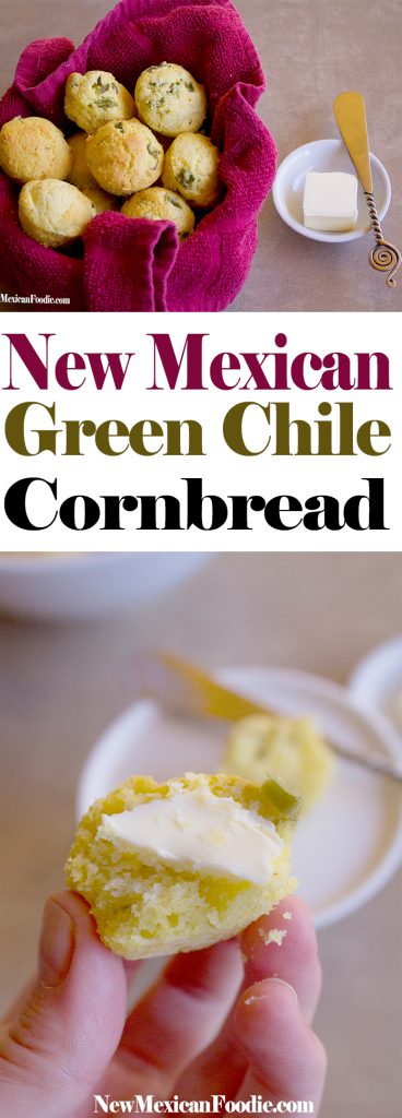 New Mexican Green Chile Cornbread | NewMexicanFoodie.com