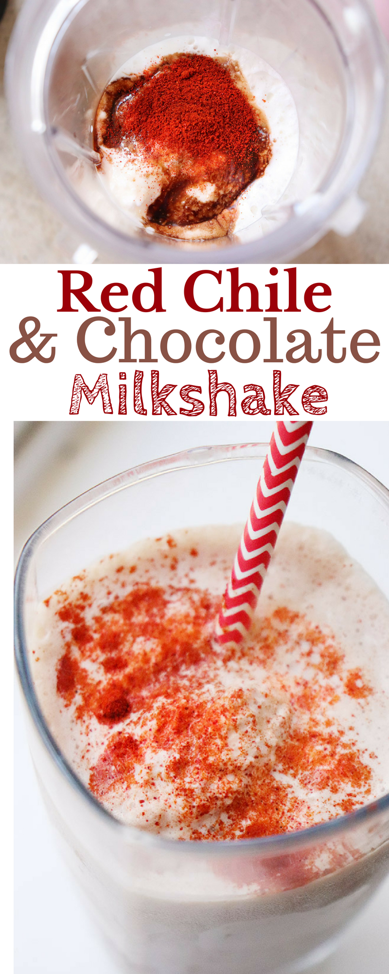 Chocolate and Red Chile Milkshake | NewMexicanFoodie.com
