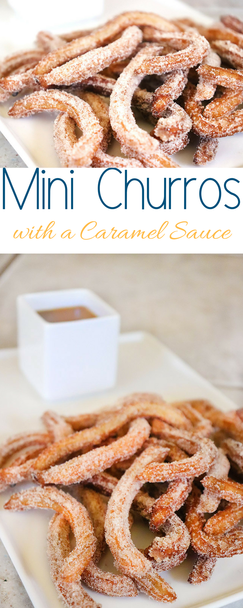 Mini Churros with Caramel Dipping Sauce 