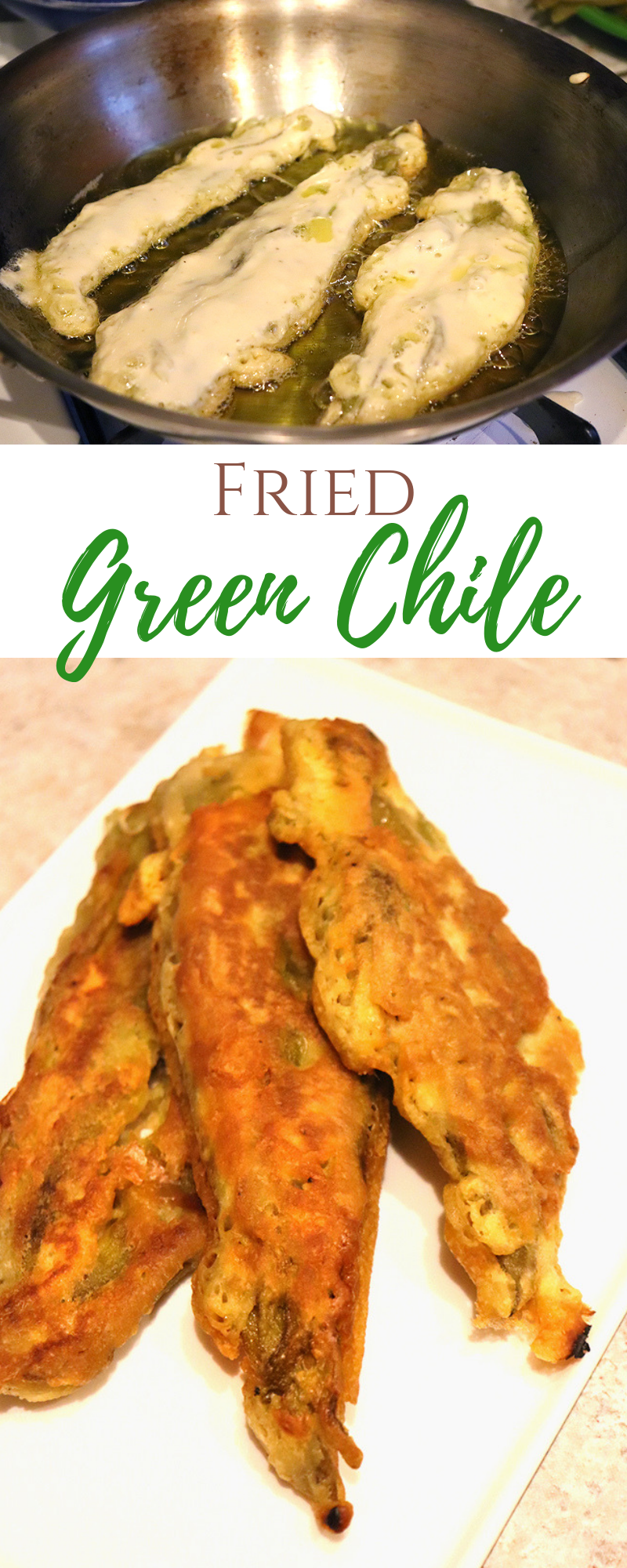 Fried Green Chile Strips made with New Mexican Green Chile | NewMexicanFoodie.com