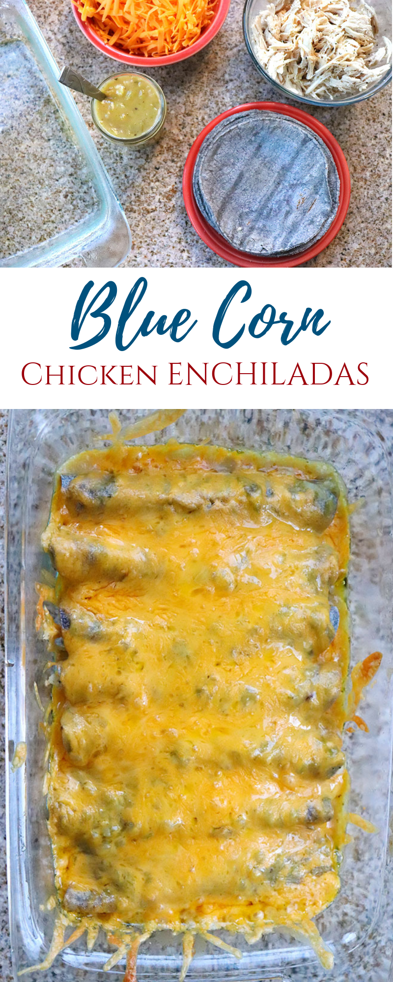 Blue Corn Green Chile Chicken Enchiladas | New Mexican Foodie . com