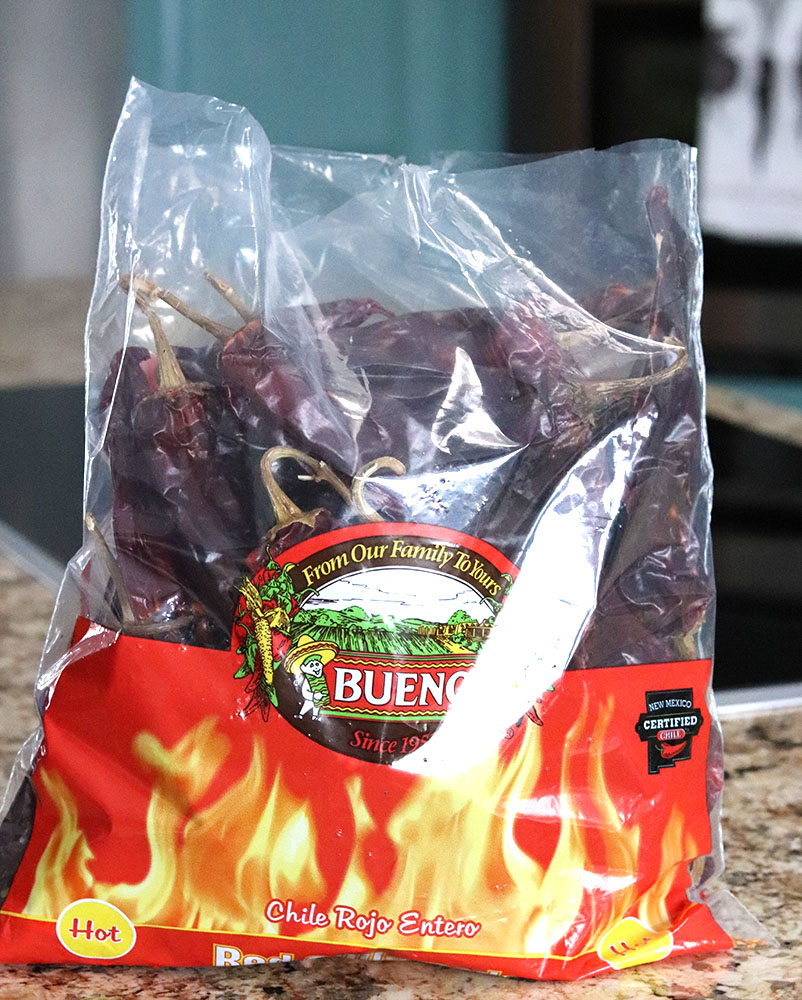 New Mexican red chile pods
