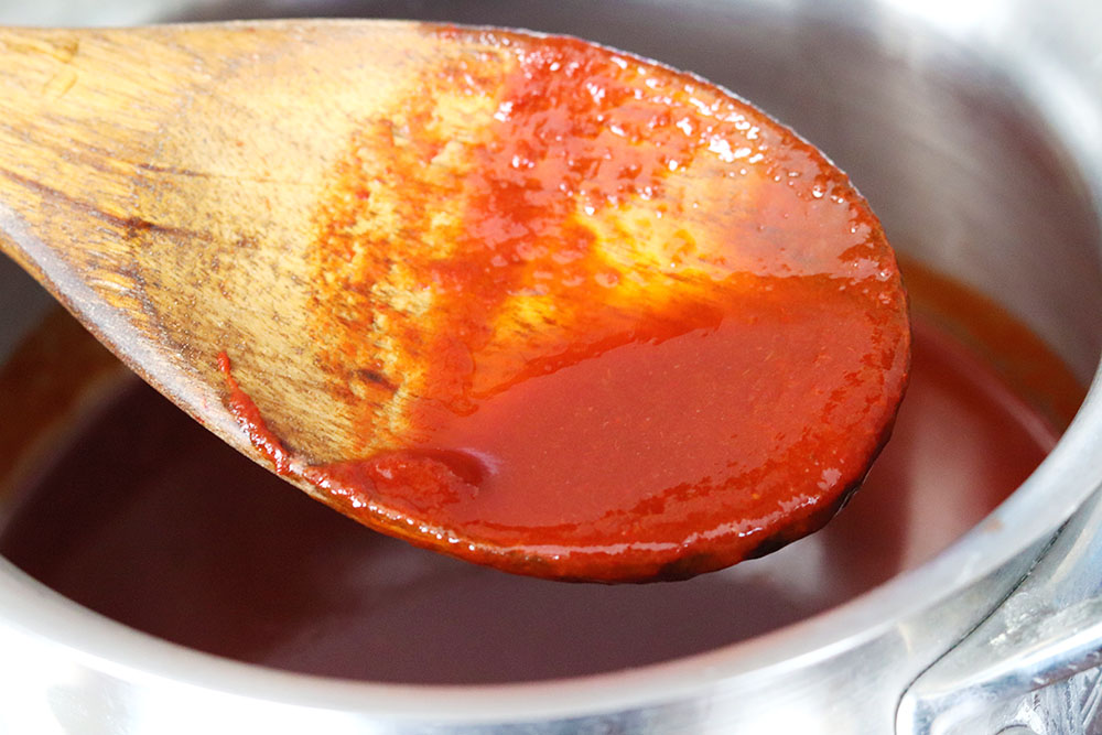 Homemade Red Chile Sauce for Posole