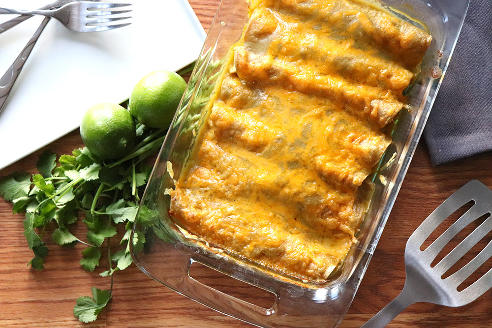 Green Chile Chicken Enchiladas 