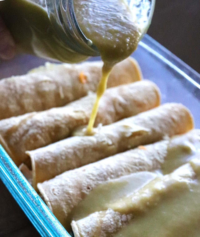 Green Chile Chicken Enchiladas New Mexican Foodie