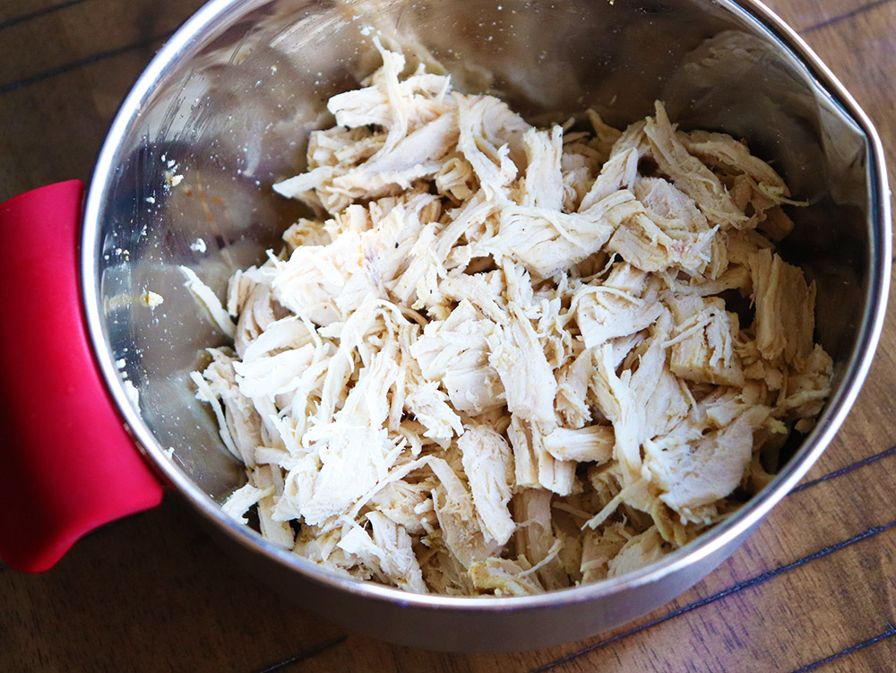 Seasoned shredded chicken